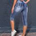 New Women's Slim Fit Jeans Versatile Rolled Elastic Waistband 2026 Hot Selling Item for Europe And America 2365 Archer0603_mkmklike.com