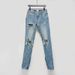 Men's Heavyweight Washed Distressed Ripped Jeans High Street Style Denim Black Midweight Straight Pants Machine Washable Size 19_mkmklike.com