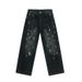 EF JEANS | 2025 New Product, American Trend Graffiti Paint Old Washed Jeans Wide-leg Pants_mkmklike.com