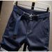 Retro Washed Denim Shorts for Men Vintage Workwear Style Multi-Pockets Mid-Rise Straight Fit Comfortable Cotton Casual Summer Shorts_mkmklike.com