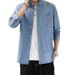 Pulse 2024 New Cross-Border Fashion European And American Wholesale Plus Size Men's Autumn Winter Denim Shirt_mkmklike.com
