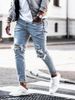 Men's Clothing Jeans, New Ripped Holes, Popular Men's Trousers, Men's Pencil Pants_mkmklike.com