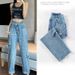 Women's Clothing Ripped Wide Leg Jeans For Women Summer Thin New High Waist Slim Beggar Loose Harem Pants_mkmklike.com