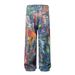 High-End Feel 3-Color Print Niche Design Palette Ink Splatter Oil Painting Loose Wide Leg Men's Jeans_mkmklike.com