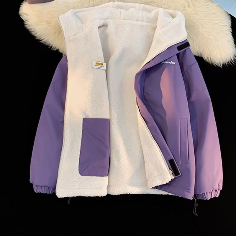 2025 New Trendy Brand Jacket Lamb Wool Coat Men's Autumn Winter Thickened Warm Reversible Cotton Clothing_mkmklike.com