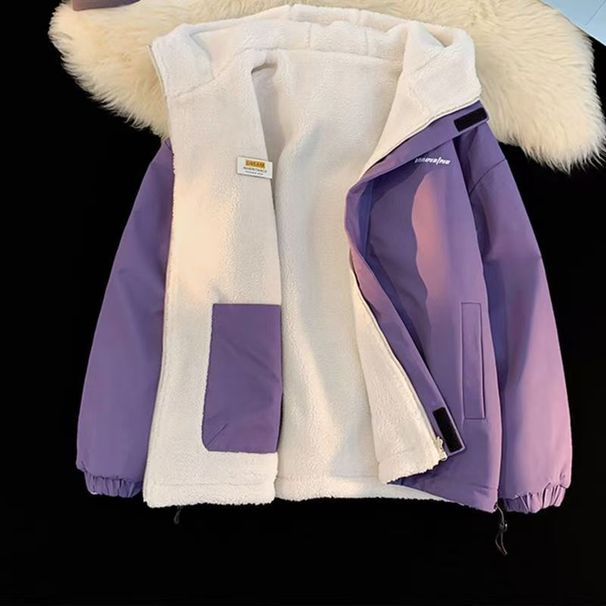 2025 New Trendy Brand Jacket Lamb Wool Coat Men's Autumn Winter Thickened Warm Reversible Cotton Clothing_mkmklike.com