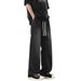 Men's American Style Thin Straight Leg Loose Fit Jeans Spring Washed Retro Wide Leg Casual Versatile Trendy Trousers_mkmklike.com