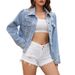 Women's Clothing Heavy Industry Rivet Washed Raw Edge Denim Jacket_mkmklike.com