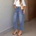 Men's Loose Fit Vintage Washed Jeans - 90s Streetwear Denim Pants With Relaxed Straight Leg, Retro Blue Cotton For Urban Fashion_mkmklike.com