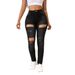 Women's Clothing Black Ripped Jeans Women's Elastic New Tight Elastic Slim Fashion Slim Fit Pants_mkmklike.com
