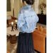 Fashionable Simple Design Sequin Denim Jacket Women, 2026 Spring Autumn New Style, Versatile And Loose-fitting Top For_mkmklike.com