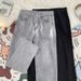 Men's High Street Washed Solid Color Jeans Comfortable Straight Leg Trendy Retro Casual Wide Leg Trousers_mkmklike.com