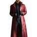 Men's clothing fashion temperament solid color slim pu leather plus long leather coat coat_mkmklike.com