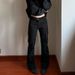 Unisex Retro Cargo Pants – Black Utility Workwear Jeans (Straight-Leg Bootcut, Multi-Pocket Design)_mkmklike.com