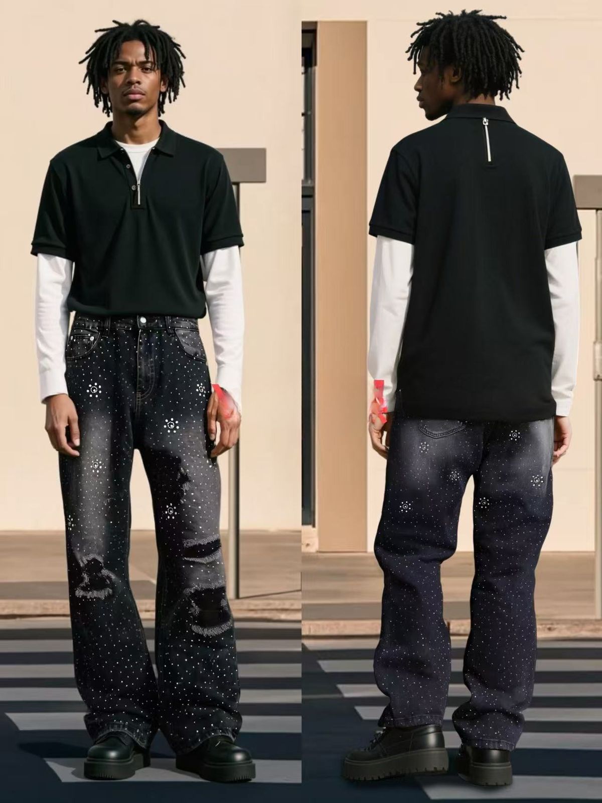 Men's Relaxed Straight Leg Jeans – Comfortable & Stylish Casual Denim Pants For Everyday Wear_mkmklike.com