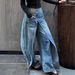 Women's Clothing Y2K Style Retro Deconstructed Reversible Wide Leg Jeans For Women._mkmklike.com