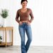 Women's High Waist Stretch Flare Jeans - Vintage Denim Bootcut Pants With Comfort Fit (Multiple Colors & Lengths)_mkmklike.com
