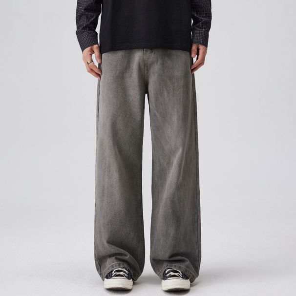 Nordmann Muqiu Clothing | 2025 Autumn New American High Street Vibe Style Men's Floor-Length Wide-Leg Casual Jeans_mkmklike.com