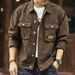 Spring And Autumn Simple Denim Youth Trend Workwear Korean Version Casual Jacket Solid Color Multi Pocket Men's Clothing_mkmklike.com