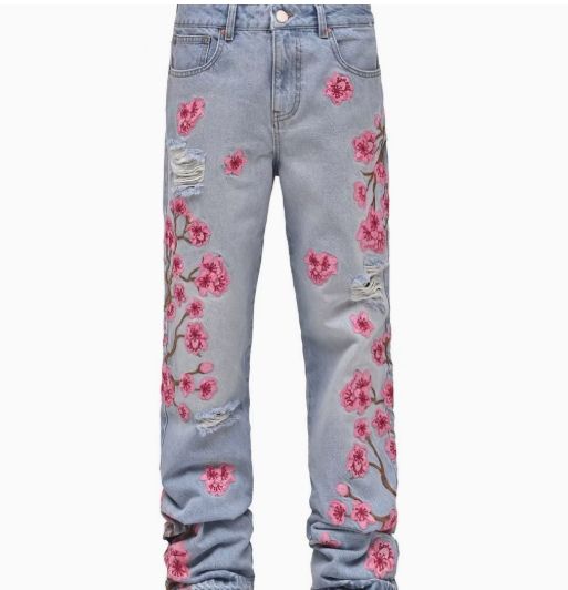 Men's Waxed Straight Jeans - Distressed High Street Denim | Retro Loose Fit Pants_mkmklike.com