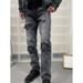Japanese-Inspired Relaxed Fit Jeans – Minimalist Black Denim For Urban Aesthetic_mkmklike.com