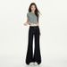 Brand New High-tech Summer Drapey, Cool-touch Thin Fabric Petite Women's Flared Jeans, Loose And Slimming_mkmklike.com