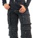 Women's Clothing High Waist Multi-Pocket Rhinestone Studded Jogger Pants With Polka Dots – Stretch Denim Cargo Pants For Women & Men, Streetwear_mkmklike.com
