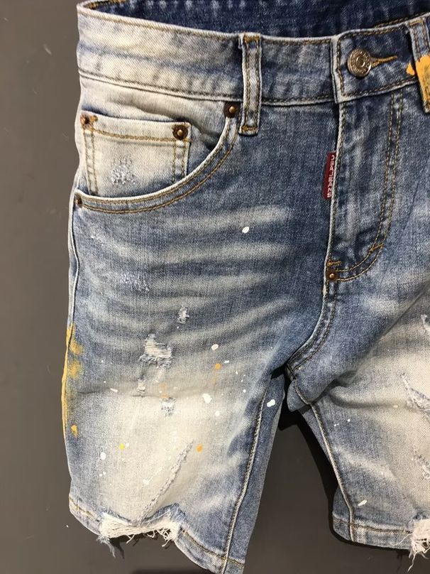 Vintage Washed Distressed Denim Shorts | Men's Stretch Retro 5-Inch Inseam With Artful Rips | Grunge Streetwear (Breathable & Sun-Faded For Summer)_mkmklike.com
