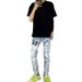 American-style Dirty Graffiti Old Retro Jeans Men's Design Sense Loose And Versatile Straight Wide-leg Trousers_mkmklike.com