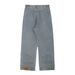 Unisex Retro Reverse-Fit Jeans – Vintage Wash & Deconstructed Streetwear Design (Classic Blue)_mkmklike.com