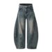 Men's Clothing Machete Jeans For Men, American Style, Washed, Distressed, Street Style, Cool, Niche, Design, Trendy, Loose Wide Leg Trousers_mkmklike.com
