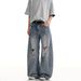 Men's Clothing Jeans For Men Spring And Summer New High Street Fashion Loose Straight Casual Trousers_mkmklike.com