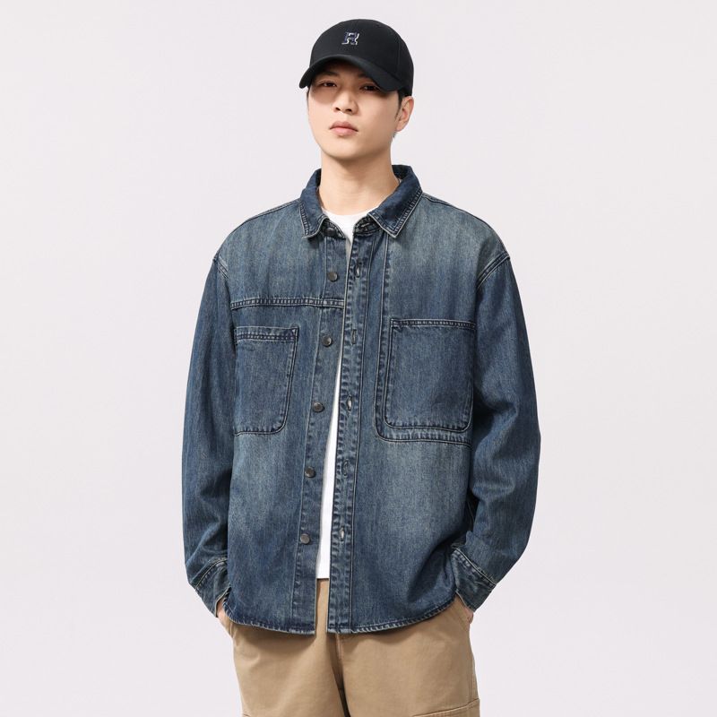 American Casual Long Sleeved Denim Spring And Summer 2025 New Item, Lyocell Thin Shirt For Men's Outerwear_mkmklike.com