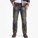 Men's Street Hip Hop Washed Denim Jeans Heavyweight Loose Fit Ripped Motorcycle Straight Leg Pants Style_mkmklike.com