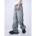Men's Clothing Slim Fit Jeans For Men Loose Distressed Loose Fit Straight Leg Jeans - Trendy Ripped Denim Pants For Casual Wear (Light Blue, S-3XL)_mkmklike.com