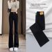 Women's High Waist Flare Jeans - Stretchy Denim Pants With Bootcut Leg For Casual & Elegant Style (Black, Light Blue)_mkmklike.com