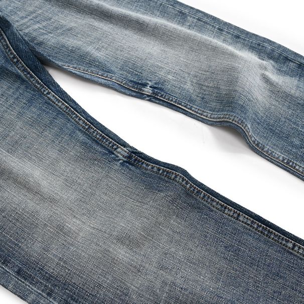 Vintage Washed Straight Leg Men's Jeans | 501 Style Denim With Selvedge Detail | Classic Blue Jeans For Casual Wear_mkmklike.com