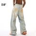 EF JEANS | 2024 New American High Street Old And Dirty Retro Wide-leg Jeans Straight Wide-leg Trousers_mkmklike.com