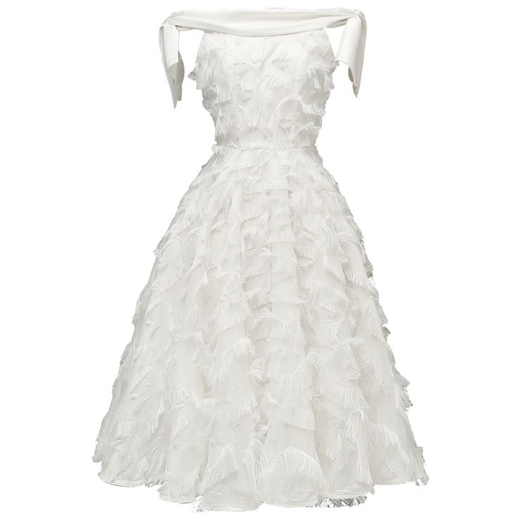 Women's Slim Fit Lace Dress Temperament Versatile Trendy Small Tassel Large Swing Skirt_mkmklike.com