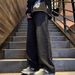 Men's Clothing Starry Sky Pattern Jeans Niche Design Straight Flared Wide Leg Pants_mkmklike.com