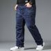 Men's Clothing Autumn And Winter Loose Jeans Men's Elastic Plus Fat Men's Large Size Straight Casual Men's Pants Fat Men Plus Fat Pants_mkmklike.com