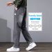 Men's Relaxed Fit Stretch Jeans Straight Leg Denim Pants Fleece Lined Adjustable Drawstring Waist_mkmklike.com