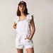 Large Size, Fat, Mm, Loose, Multi Pocket, Shoulder Strap, One-piece Jeans For Women_mkmklike.com