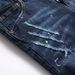 DSQ New European And American Style Punk Embroidered Frayed Painted Stretch Skinny Men's Jeans Trendy D4014_mkmklike.com
