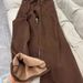 High Waist Flared Jeans For Women - Cozy Fleece Lined, Wide Leg, Stretchy & Comfortable - Maillard Brown (S, M, L, XL)_mkmklike.com