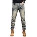 New Retro Nostalgic Jeans Men's Trendy Brand Large Size American Style Embroidered Jeans Men's Punk Straight Jeans_mkmklike.com