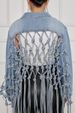 K New Women's Back Mesh Fringed Denim Jacket_mkmklike.com