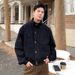 Retro Multi Pocket Stand Up Collar Jacket, Trendy Denim Jacket For Men_mkmklike.com