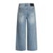 American Street Style Washed White Casual Denim Men's Dad Basic Versatile Loose Wide-Leg Straight Pants_mkmklike.com