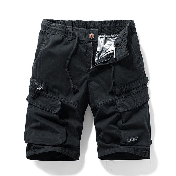 Men's Clothing Men's Summer New Zipper Multi Pocket Trendy Retro Workwear Shorts_mkmklike.com